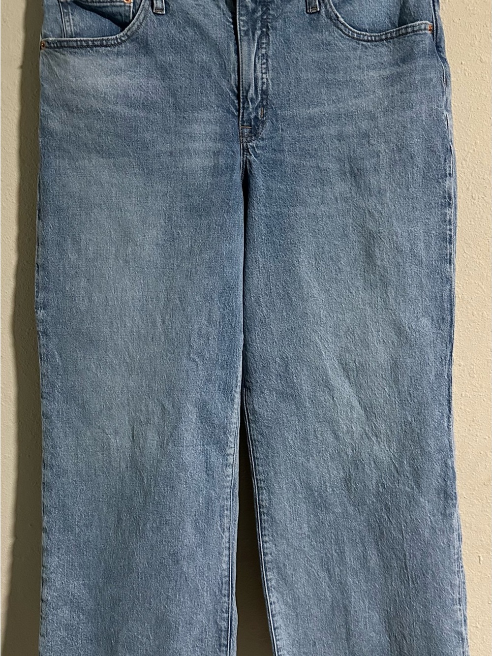 J. Crew Factory Wide Leg Crop Light Blue Jeans